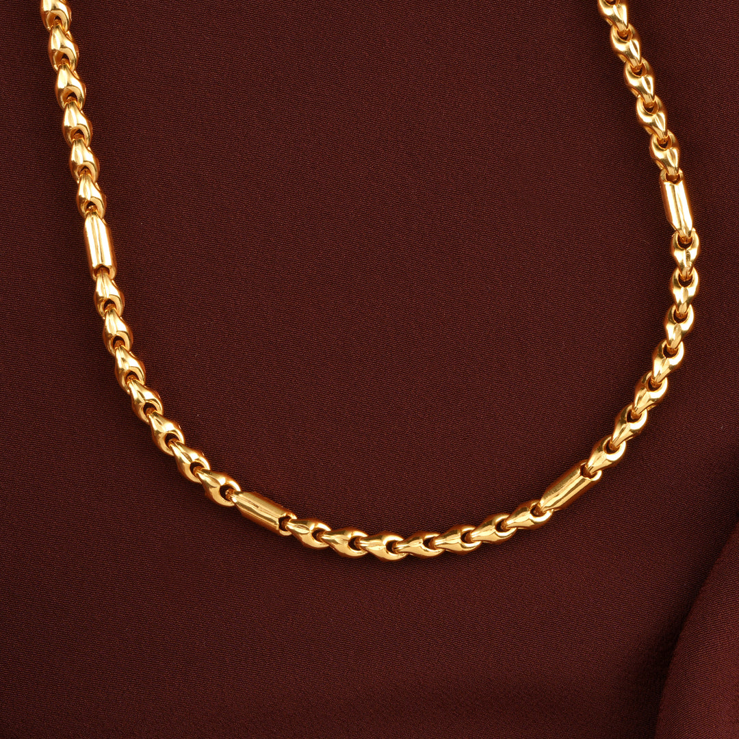 Radiant Box Cut with Link Golden Chain