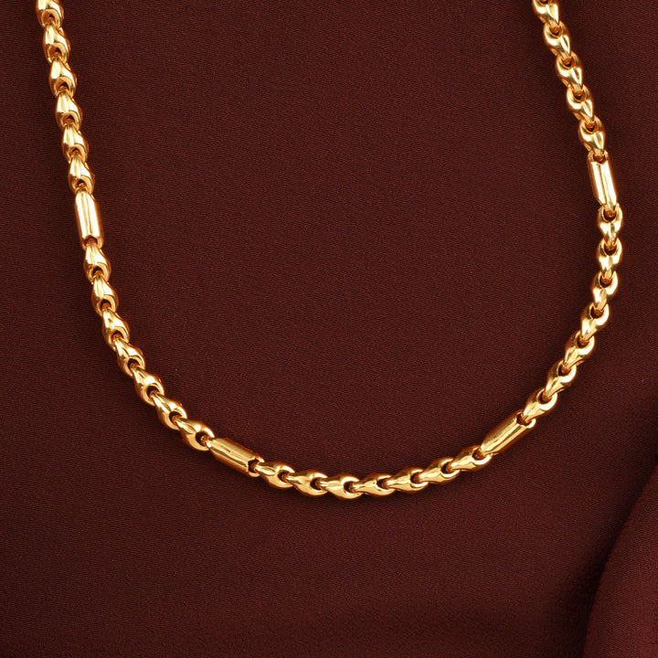 Radiant Box Cut with Link Golden Chain
