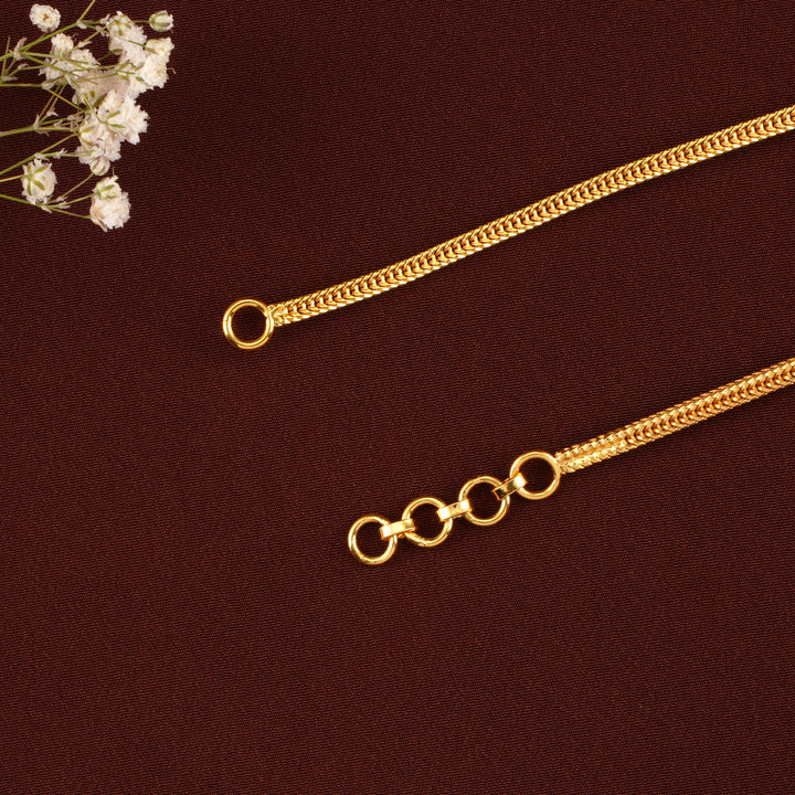 Adjustable Stylish Twist Silver Back Chain