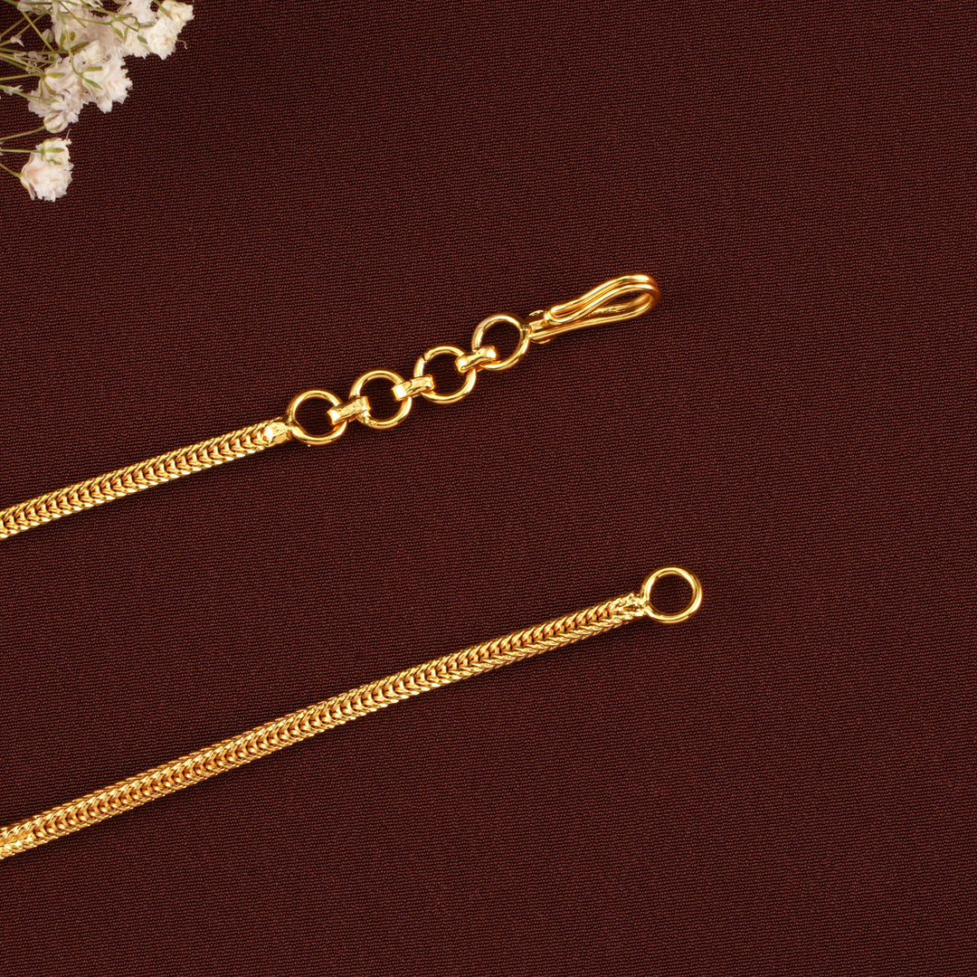 Adjustable Stylish Twist Silver Back Chain