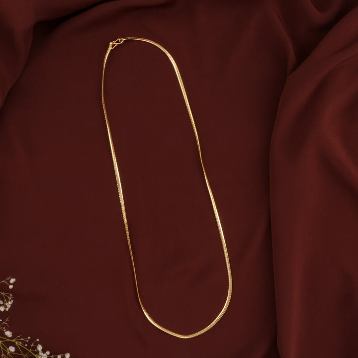 Elite Flat Shiny Fancy Golden Chain