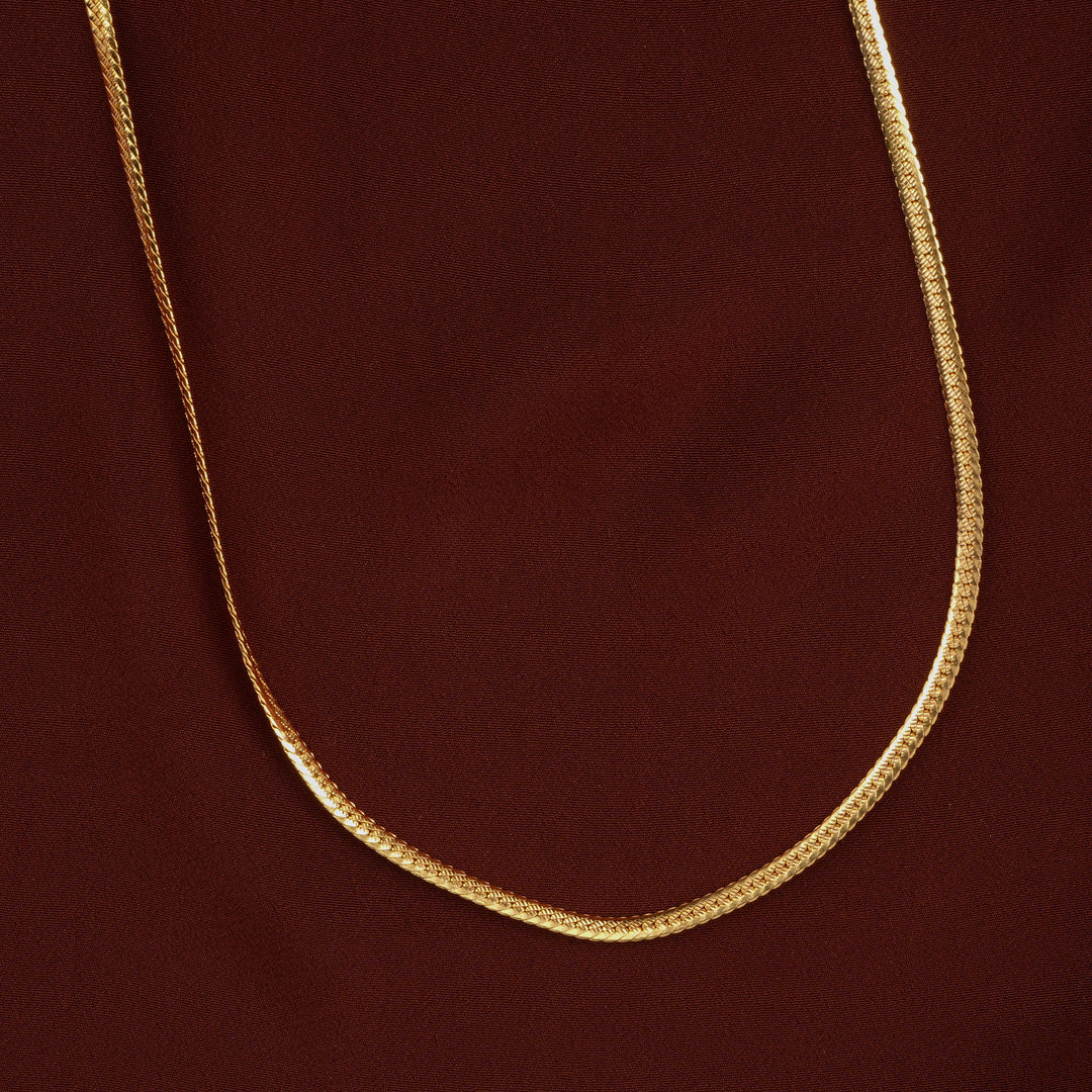 Elite Flat Shiny Fancy Golden Chain