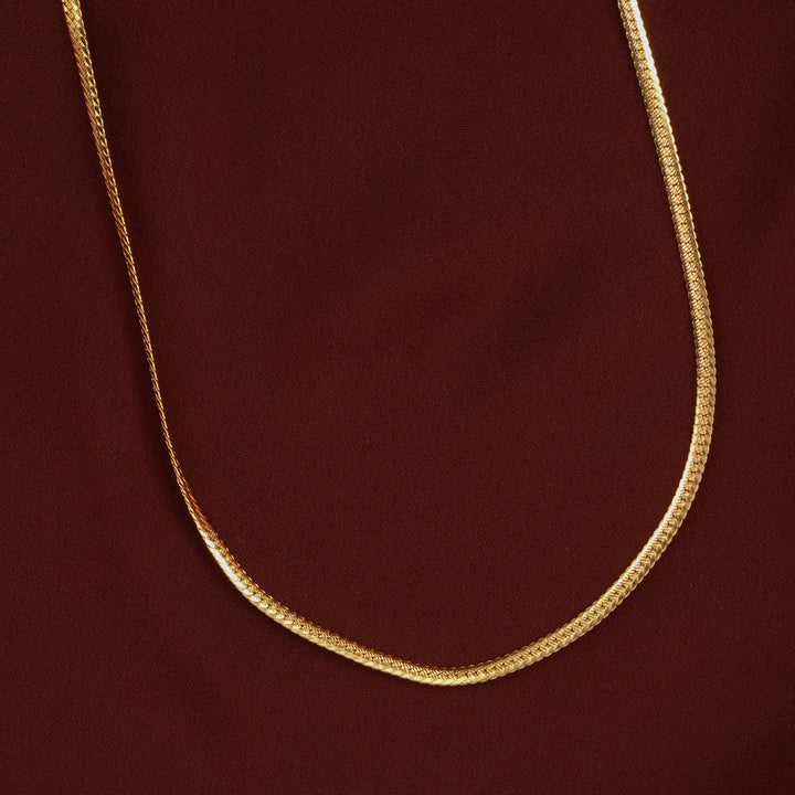 Elite Flat Shiny Fancy Golden Chain