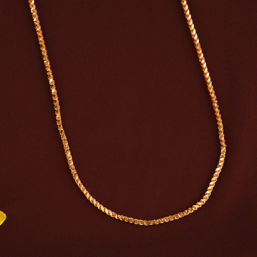 Shimmer Twist Thali Silver Gold Plated Chain