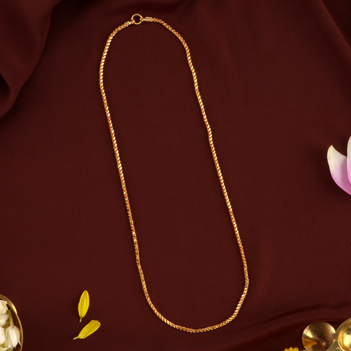 Shimmer Twist Thali Silver Gold Plated Chain