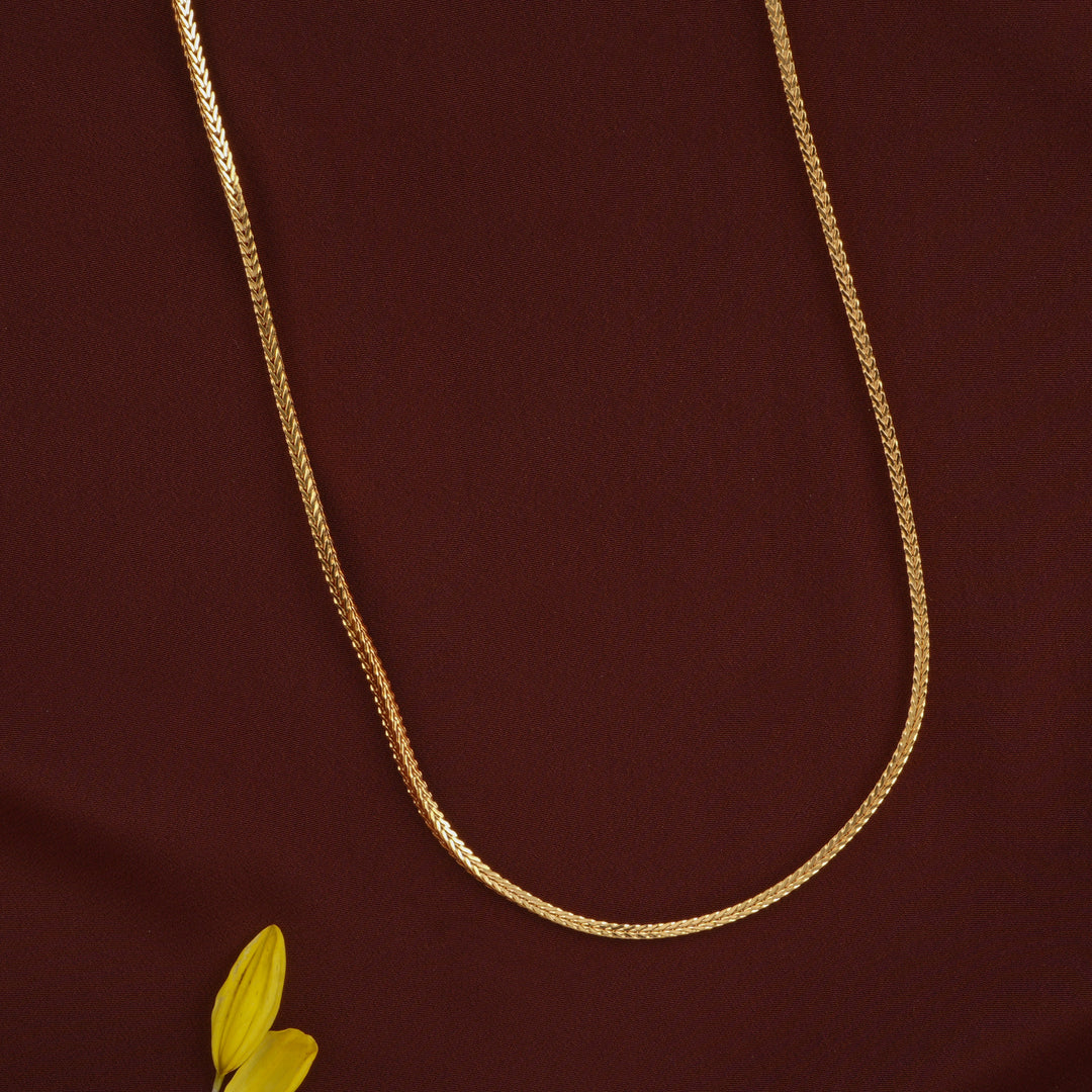 Shiny Traditional Plain Gold Thali Chain