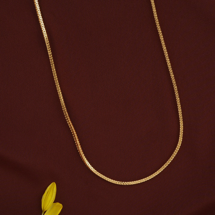 Shiny Traditional Plain Gold Thali Chain