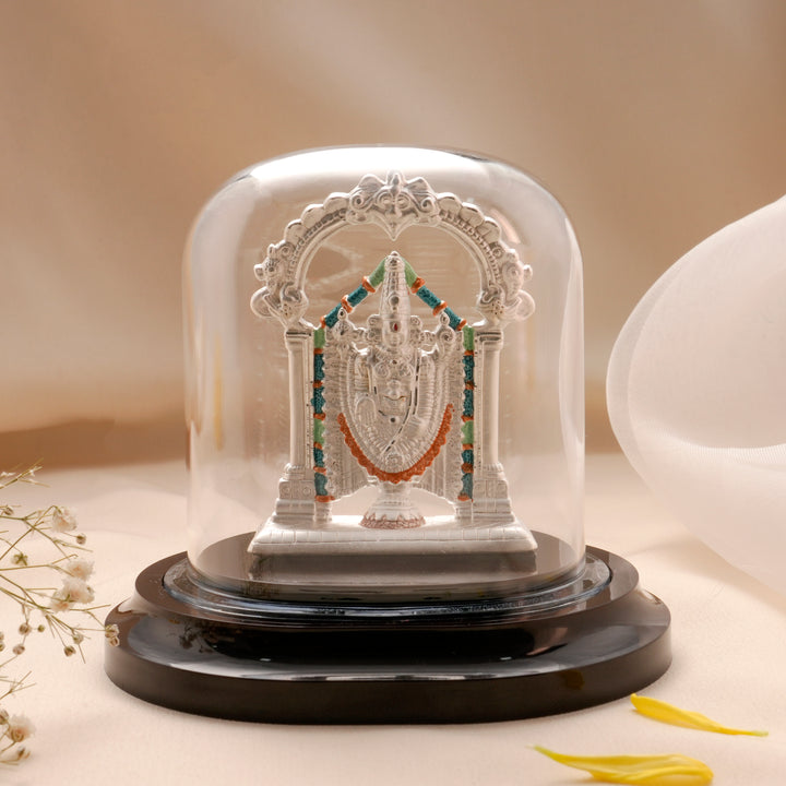 Colorful Shri Thirupati Silver Idol