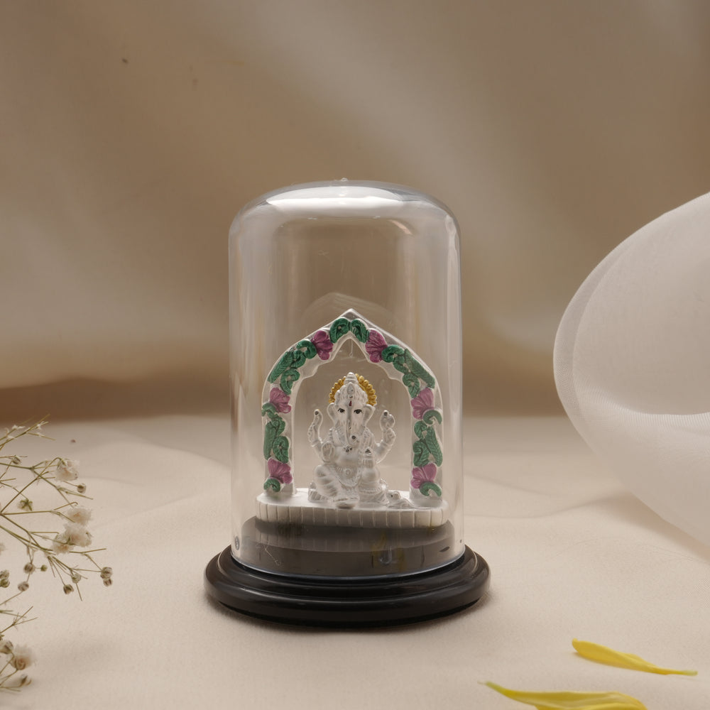Minimalist Temple Vinayagar Silver Idol