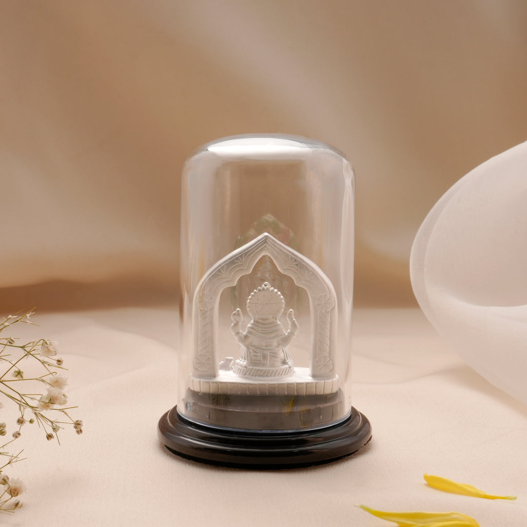 Minimalist Temple Vinayagar Silver Idol