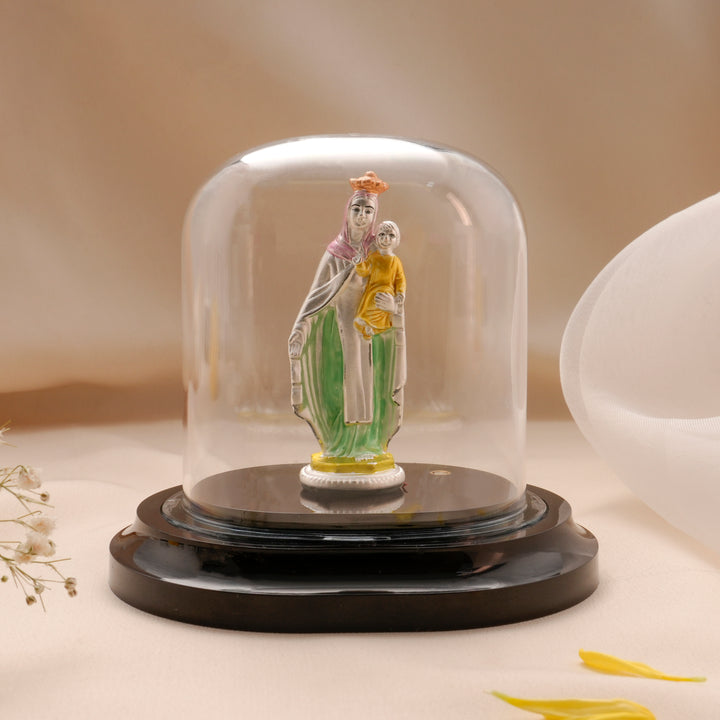 Mother Mary Silver Car Stand Idol