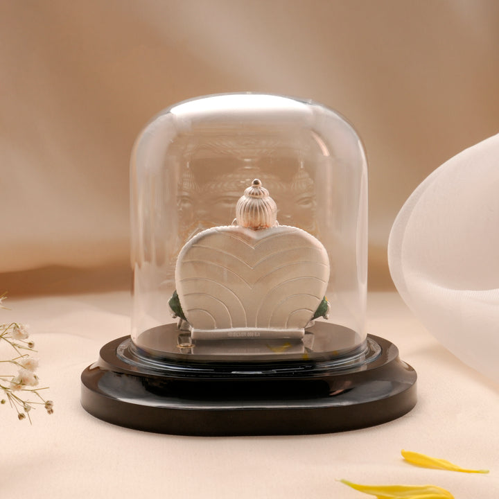 Lord Kubera Silver Car Stand Idol