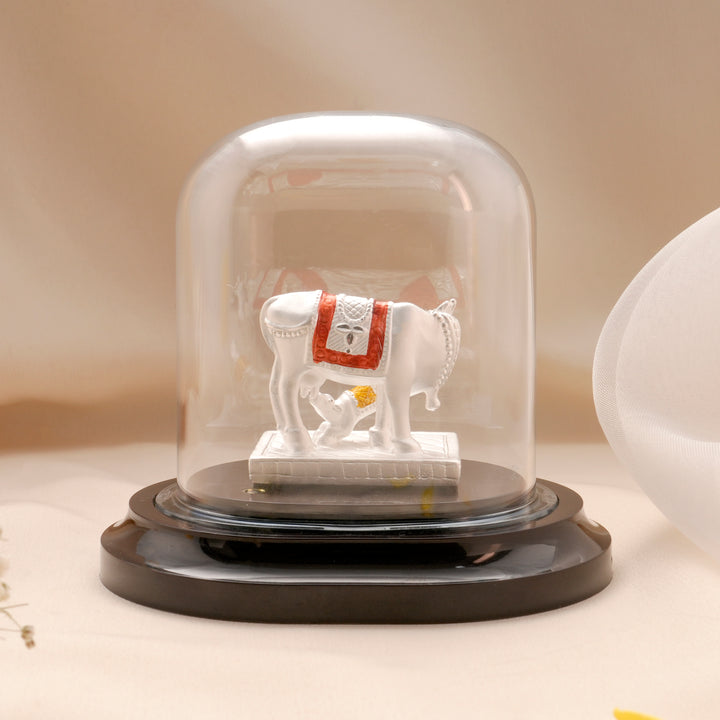 Shining Cow and Calf Silver Idol