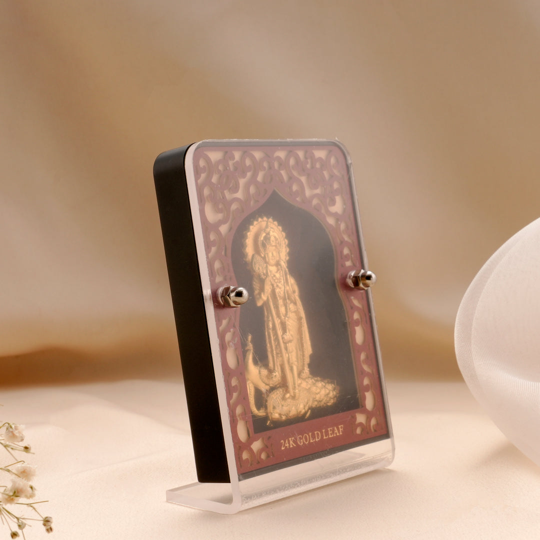 Lord Murugan Gold Leaf Frame