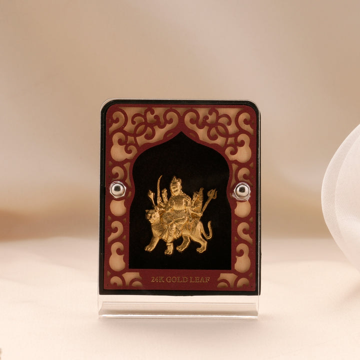 Shri Durga Gold Leaf Frame