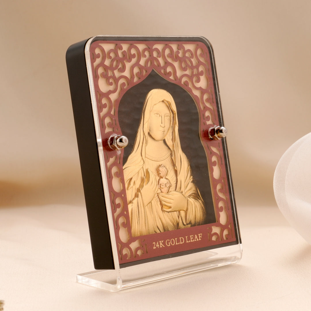 Mother Mary Gold Leaf Frame