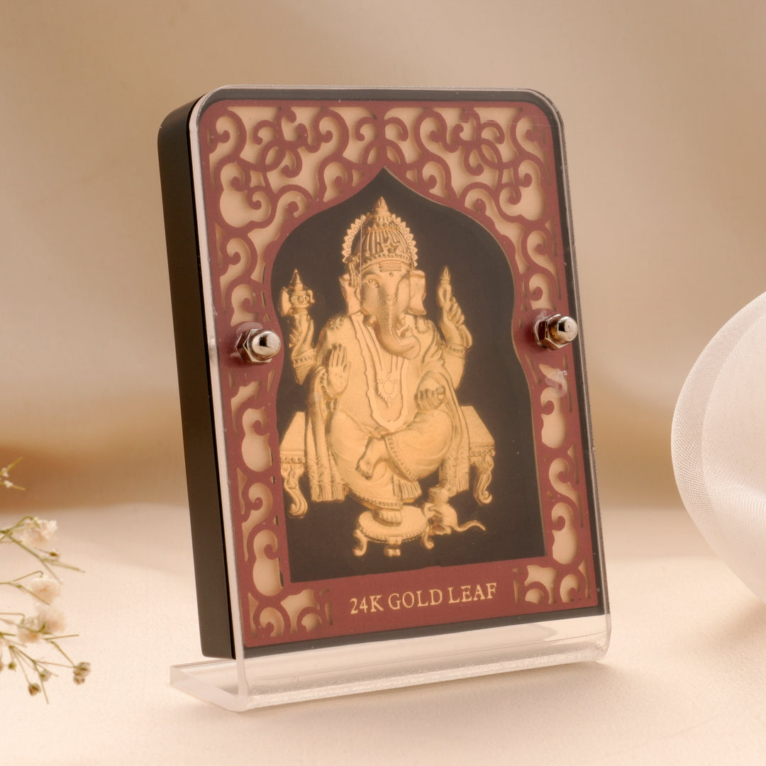 Devotional Vinayaka Gold Leaf Frame