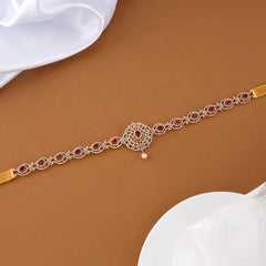 Ruby with Floral Design Swarovski Oddiyanam
