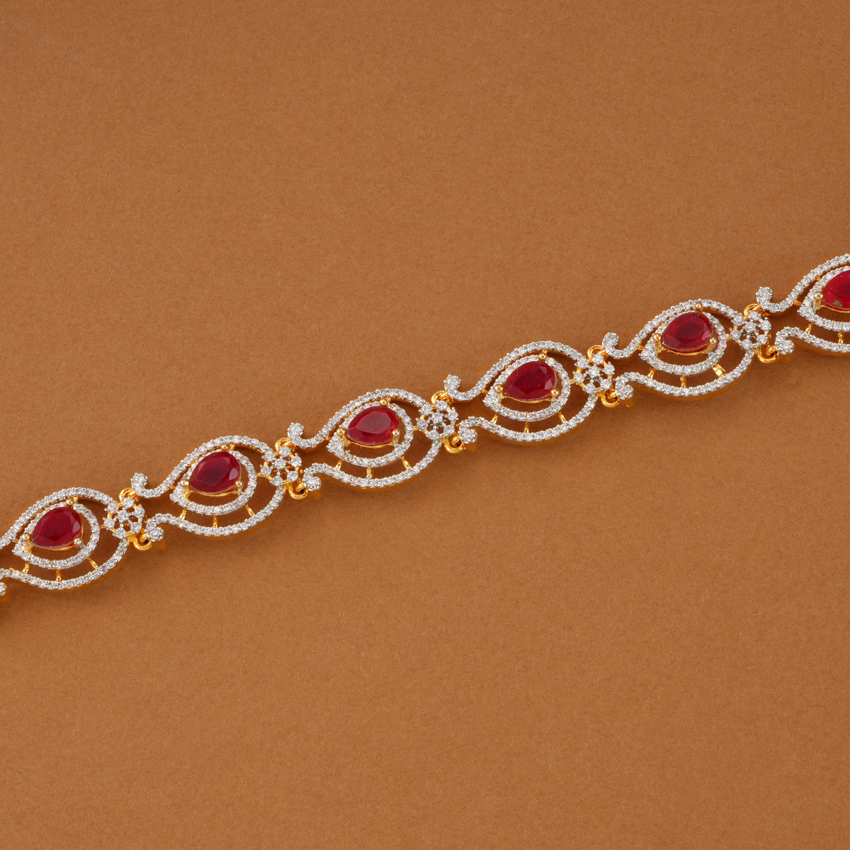 Ruby with Floral Design Swarovski Oddiyanam