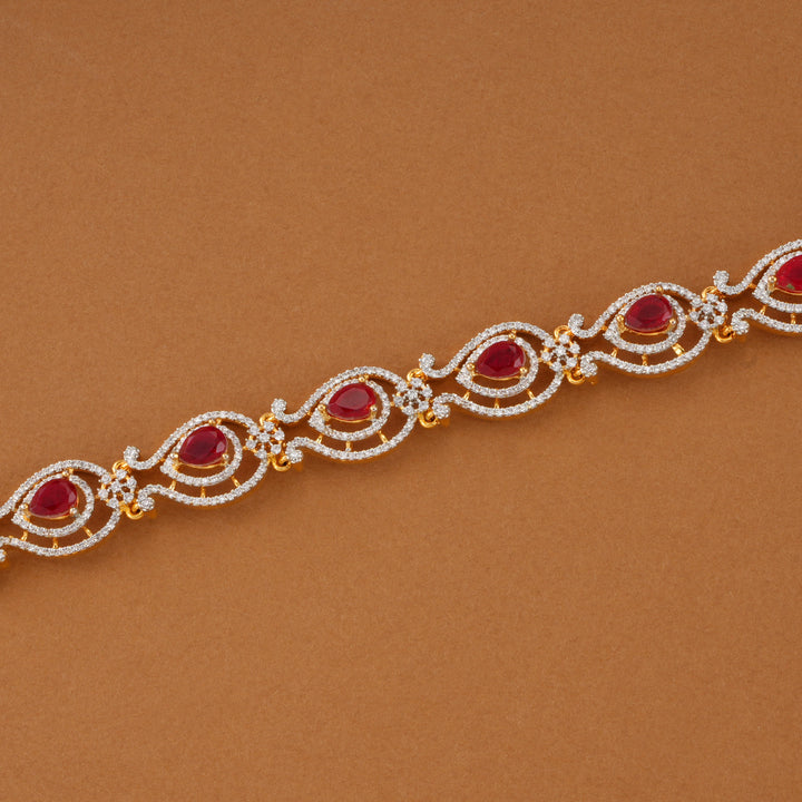 Ruby with Floral Design Swarovski Oddiyanam
