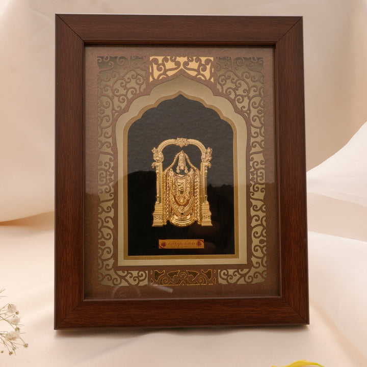 Fine Gold Lord Venkateshwara Photo Frame