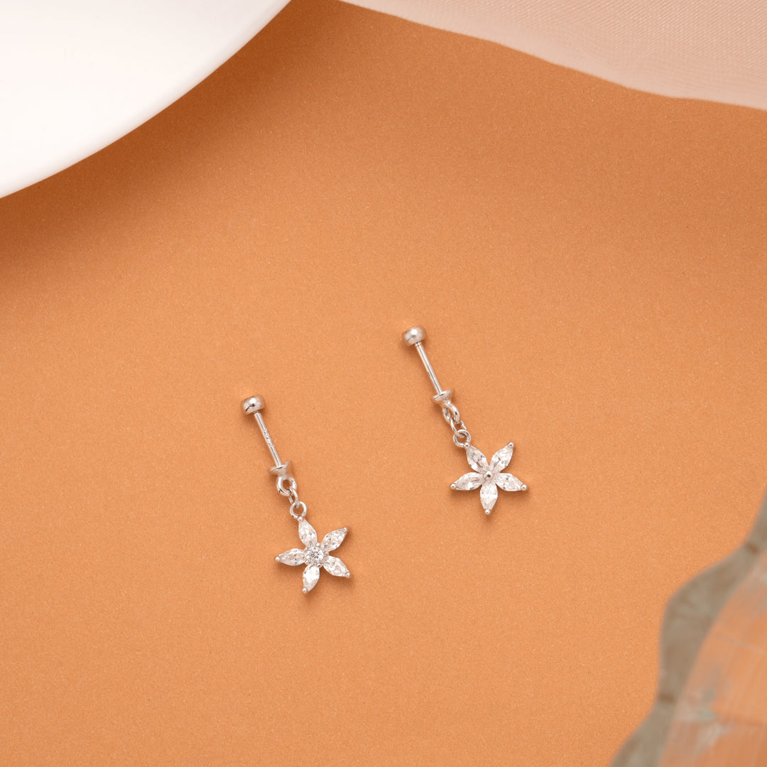 Marquise Floral Helix Silver Koppu