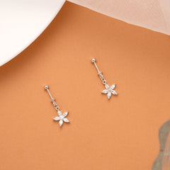 Crystal Flower Design Silver Koppu