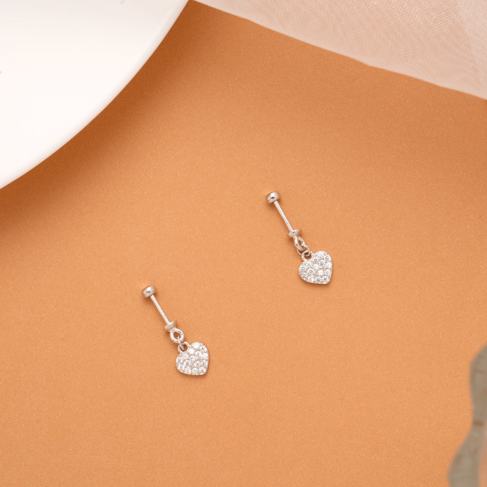 Cute Little Heart Shape Silver Koppu