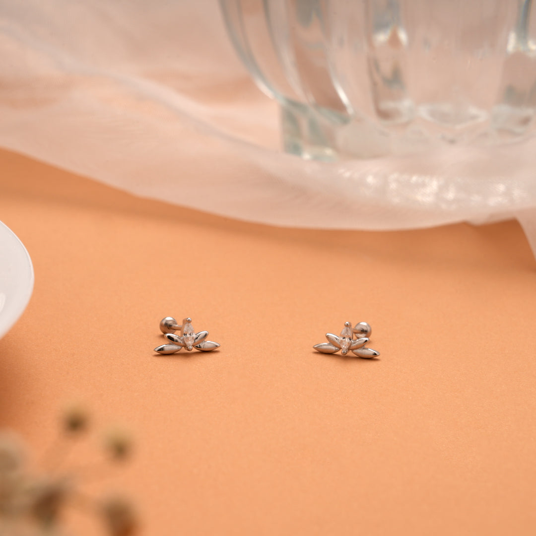 Sparkling Marquise Stone Silver Koppu