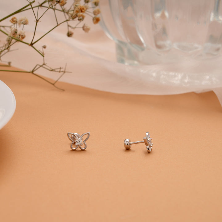 Classic Butterfly Motif Silver Koppu