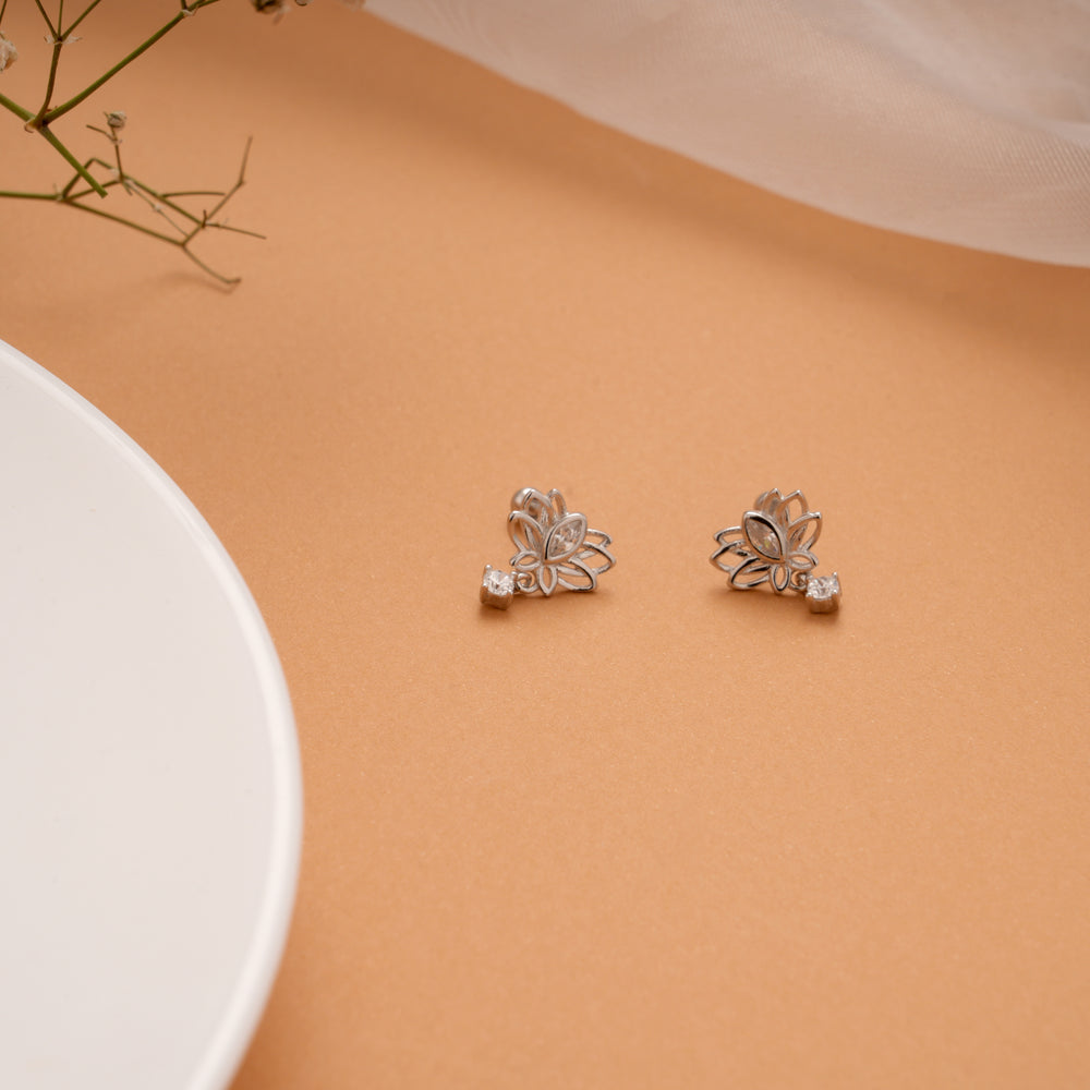 Heritage Lotus with Drops Silver Koppu