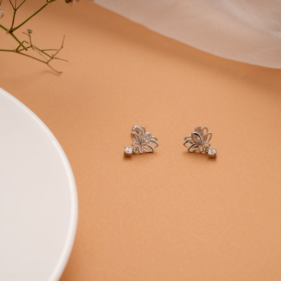 Heritage Lotus with Drops Silver Koppu