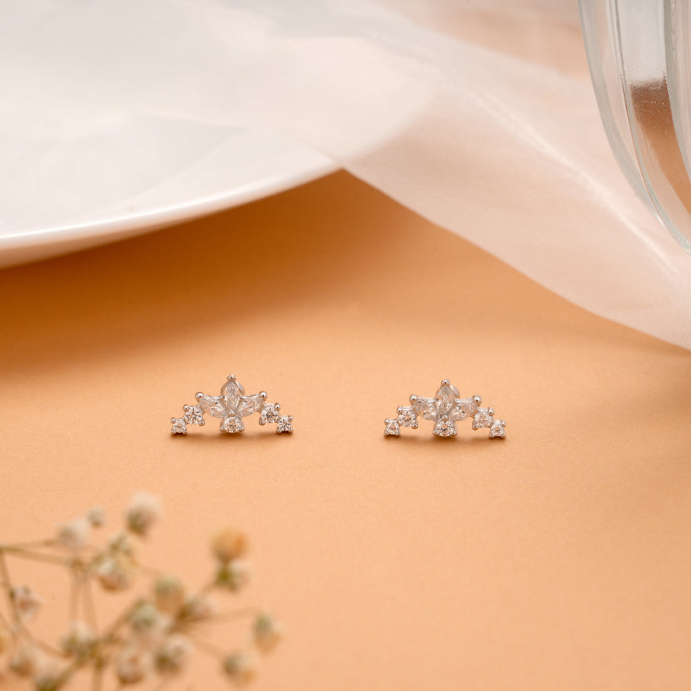 Minimalist Crown Design Stone Silver Koppu