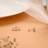 Minimalist Crown Design Stone Silver Koppu