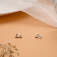 Minimalist Triple Stone Silver Koppu