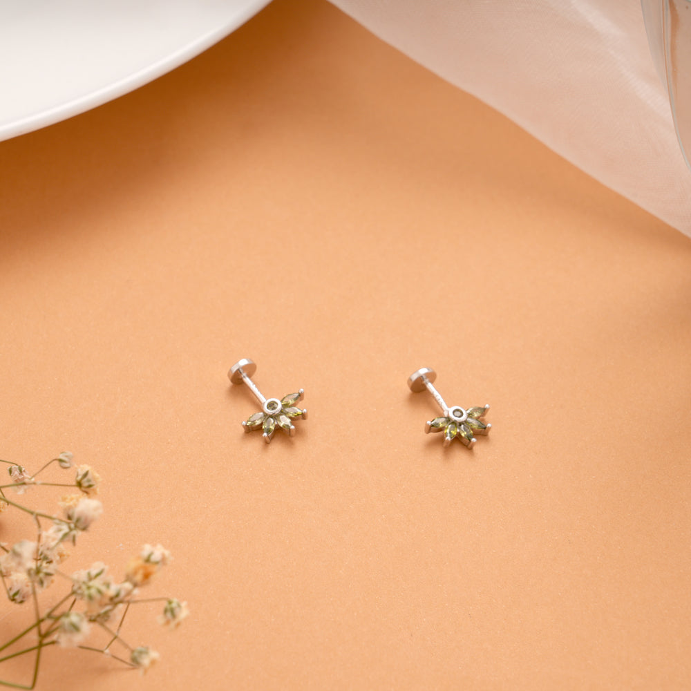 Timeless Olive Green Leaf Silver Koppu