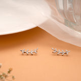 Minimalist Silver Leaf Branch Climber