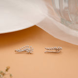 Fancy Cluster Stone Silver Climbers