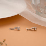 Elegant Wave Design Silver Ear Climber