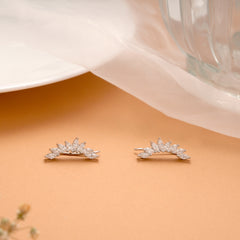 Minimalist Marquise Stone Silver Climber