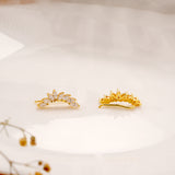 Minimalist Marquise Stone Golden Climber