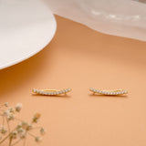 Regal Curved Stone Golden Ear Climbers