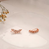 Fancy Cluster Stone Silver Rose Gold Climber