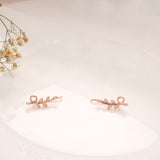 Lovely Twisted Stone Silver Rose Gold Climber