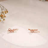 Lovely Twisted Stone Silver Rose Gold Climber