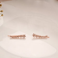Cute Floral Design Silver Rose Gold Climber