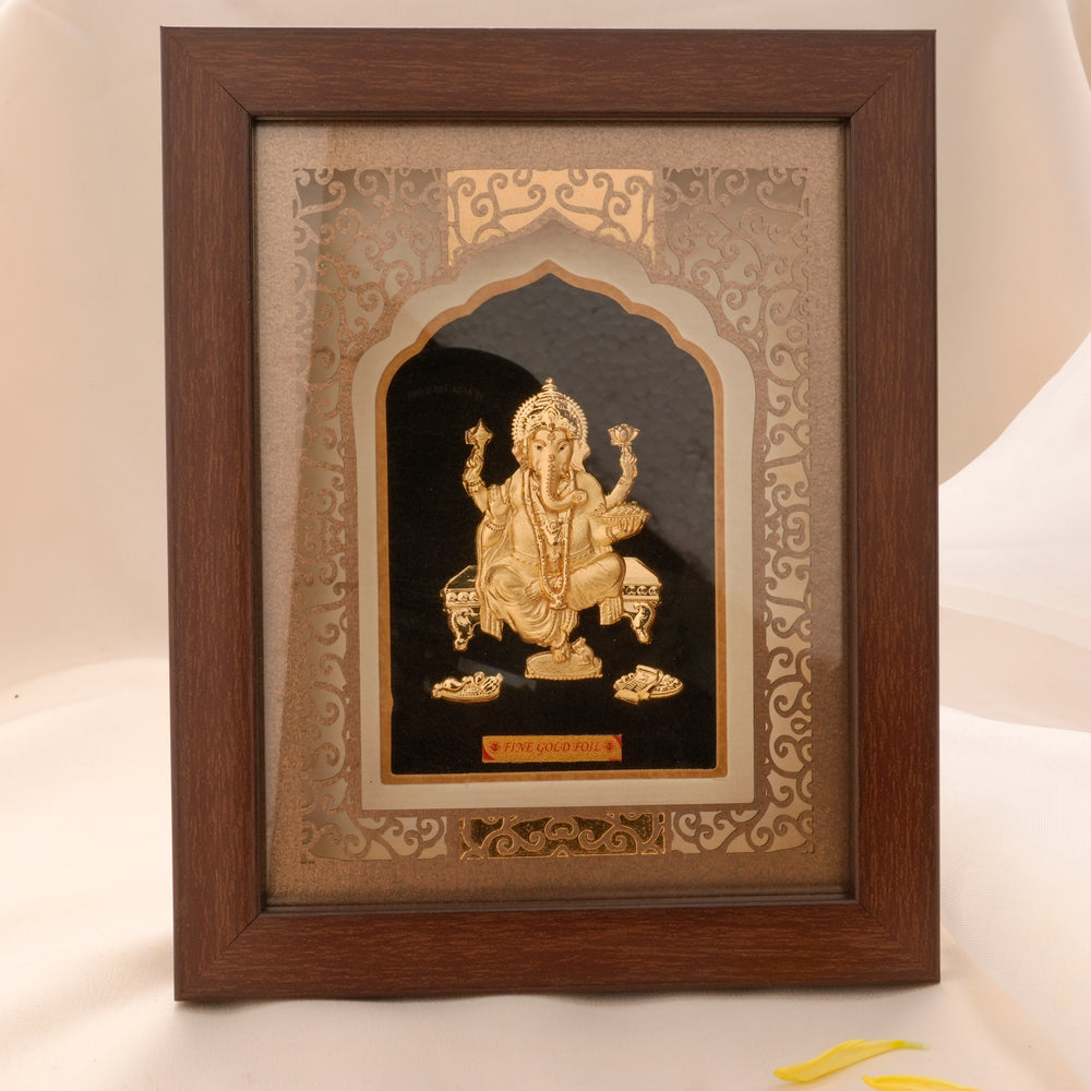 Traditional Ganesha Fine Gold Frame