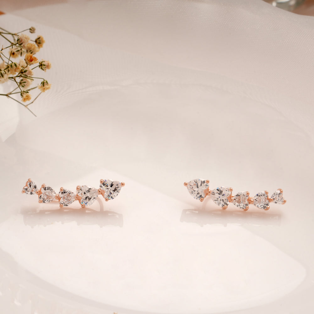 Shinning Heart Silver Rose Gold Climber