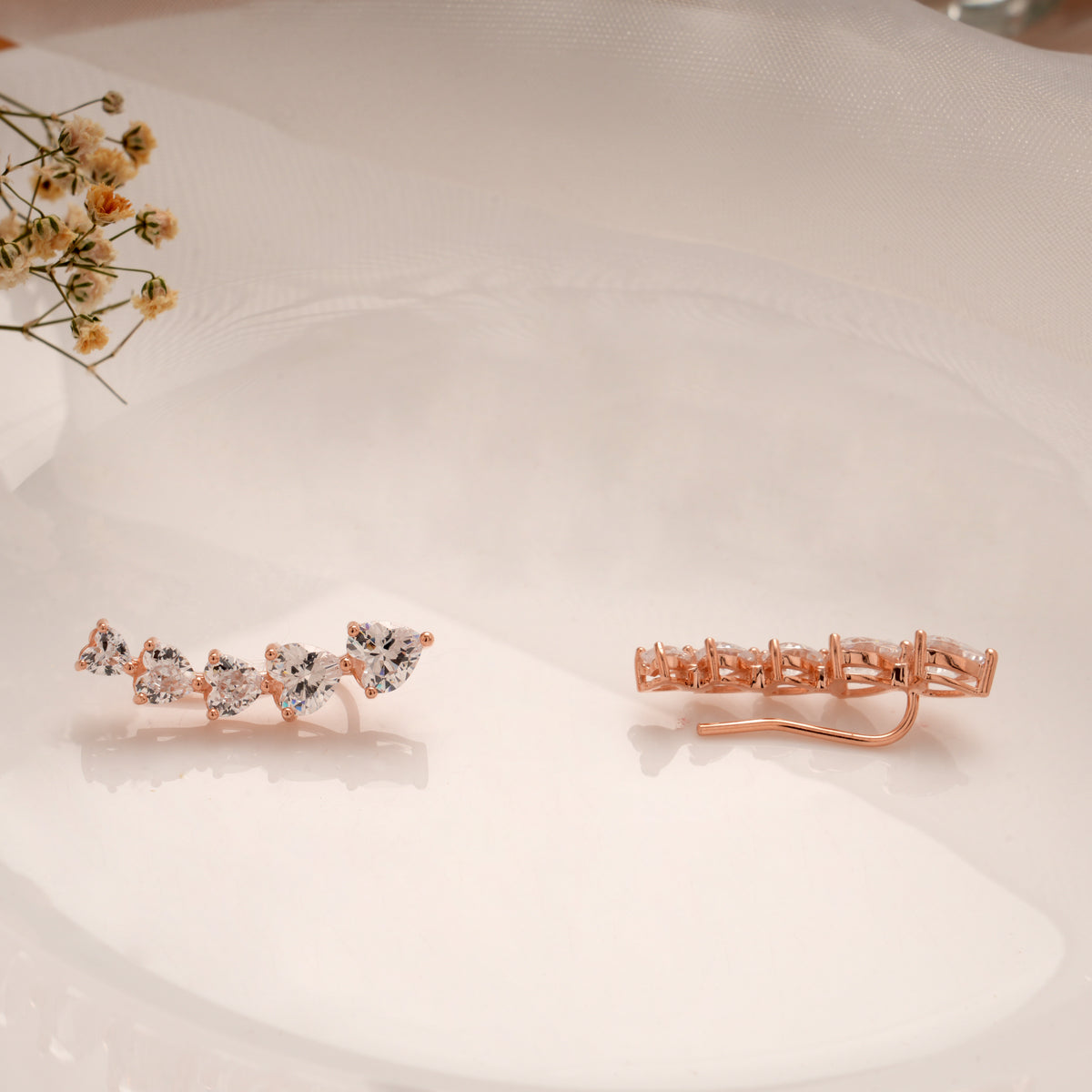 Shinning Heart Silver Rose Gold Climber