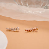 Fancy Round Stone Silver Rose Gold Climber